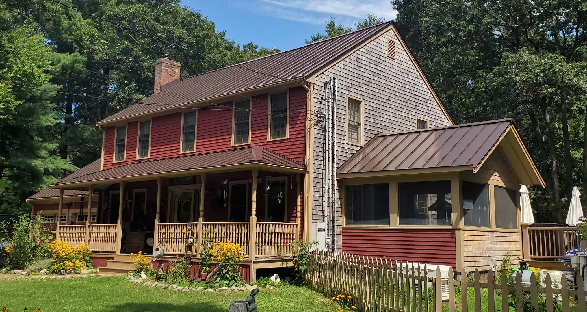 Standing Seam Metal Roof Bronze installed in Bridgewater, MA